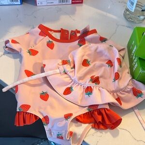 Tucker + Tate Pink and Red Baby Swim Set